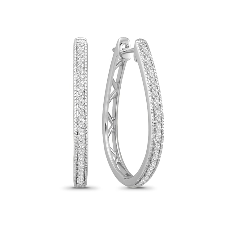 Diamond 0.25Ctw Sterling Silver Earring