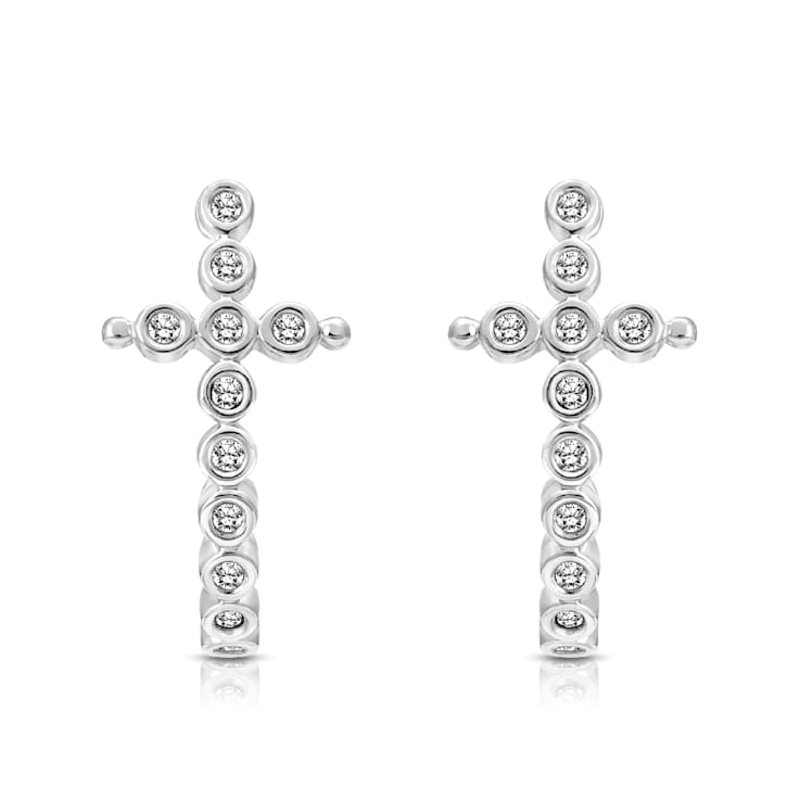 Diamond 0.25Ctw Sterling Silver Earring