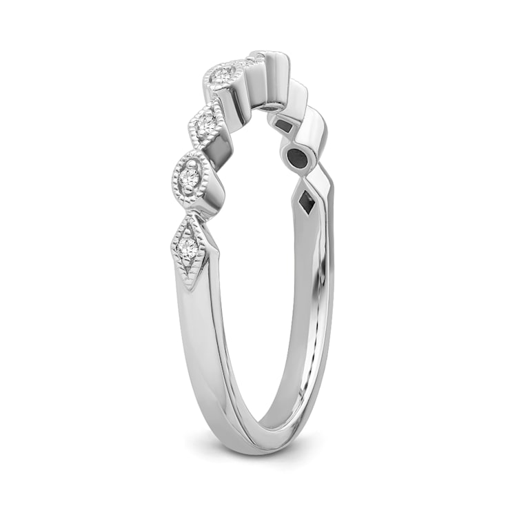 10K White Gold Diamond Ring 0.05Ctw