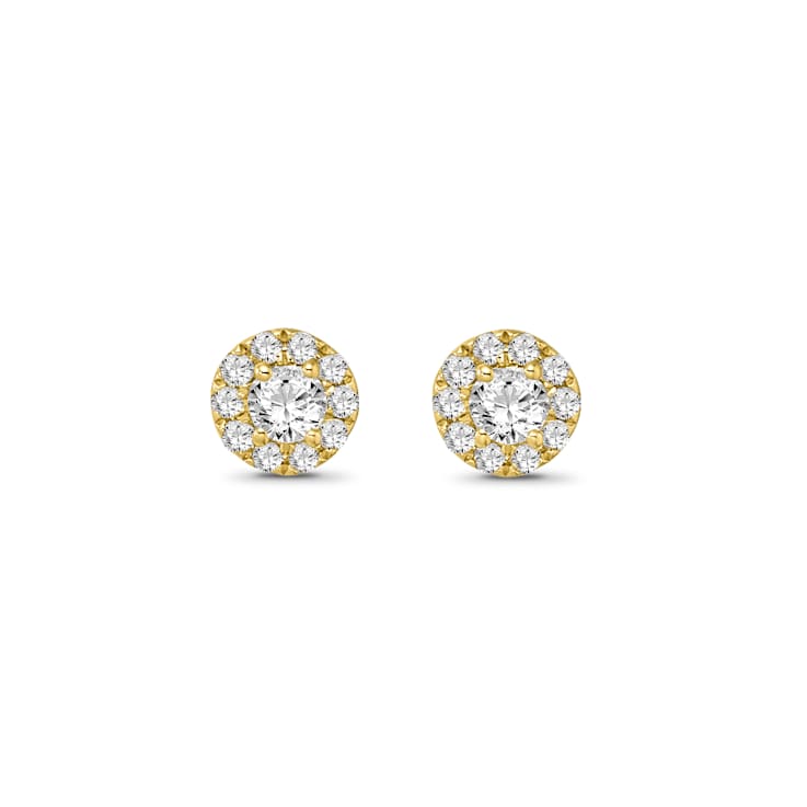 Diamond 0.20Ctw 10k Yellow Gold Earrings