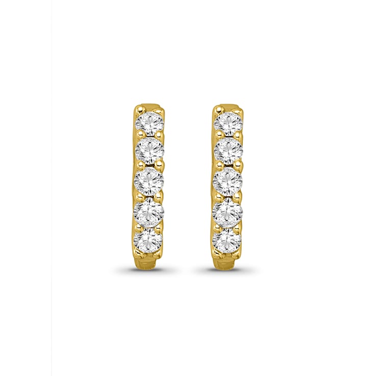 Diamond 1.00Ctw 10k Yellow Gold Earrings