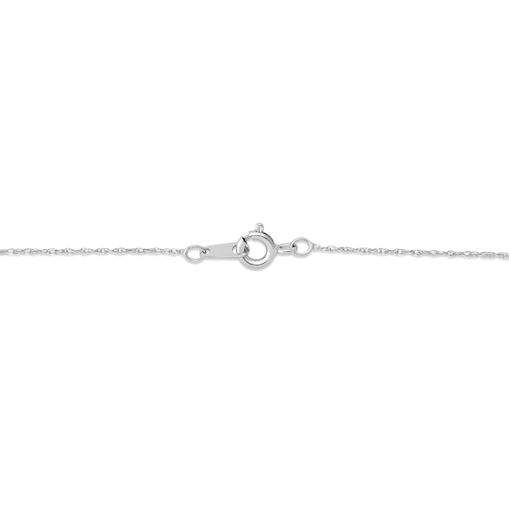 Diamond 0.50Ctw 10k White Gold Pendant With Chain