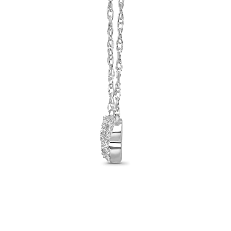 Diamond 0.20Ctw Sterling Silver Pendant With Chain