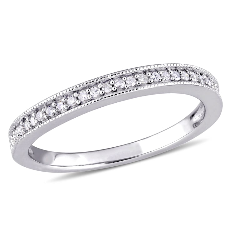 1/8 CT TW Diamond Wedding Band in Sterling Silver