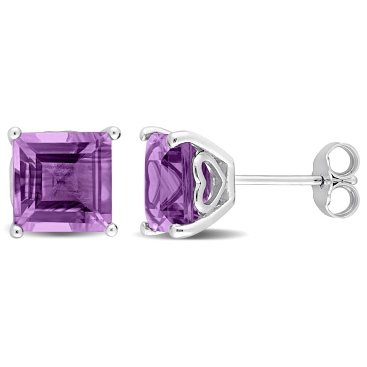 Square amethyst outlet earrings