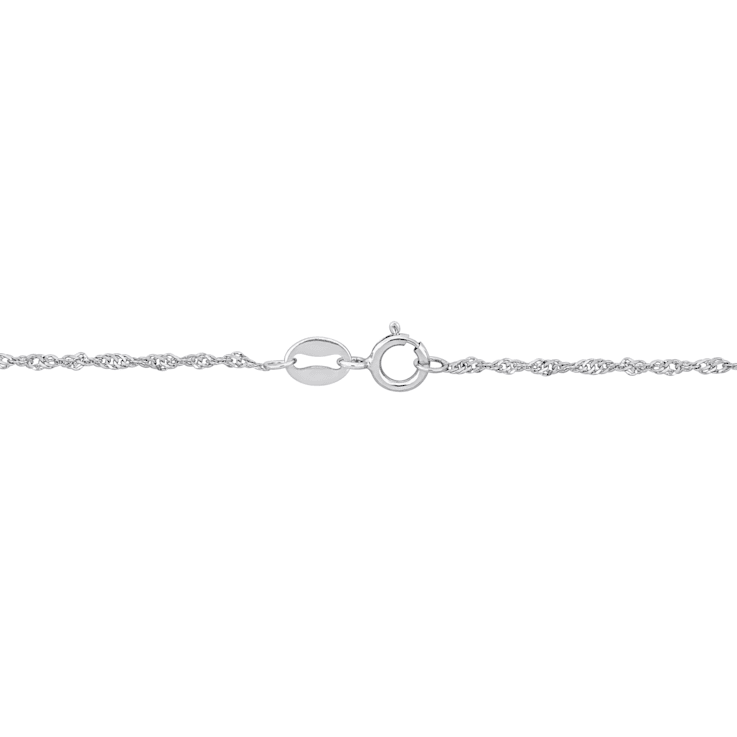 Singapore Chain Necklace in Platinum, 18 in