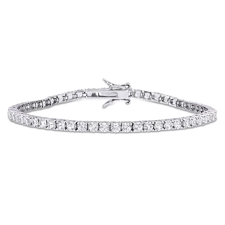 8 1/4 CT TGW Created White Sapphire Tennis Bracelet in Sterling Silver