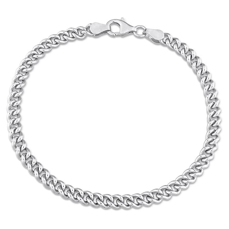 4.4MM Curb Link Chain Bracelet in Sterling Silver