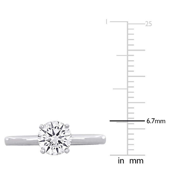 1 CT TW Lab-Grown Diamond Solitaire Ring in 14K White Gold