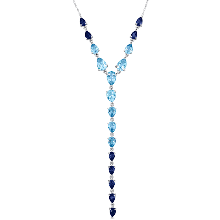 送税込【CRAFTD London】Blue Clover Stone Necklace (2色) 国発 Clover Stone Necklaces