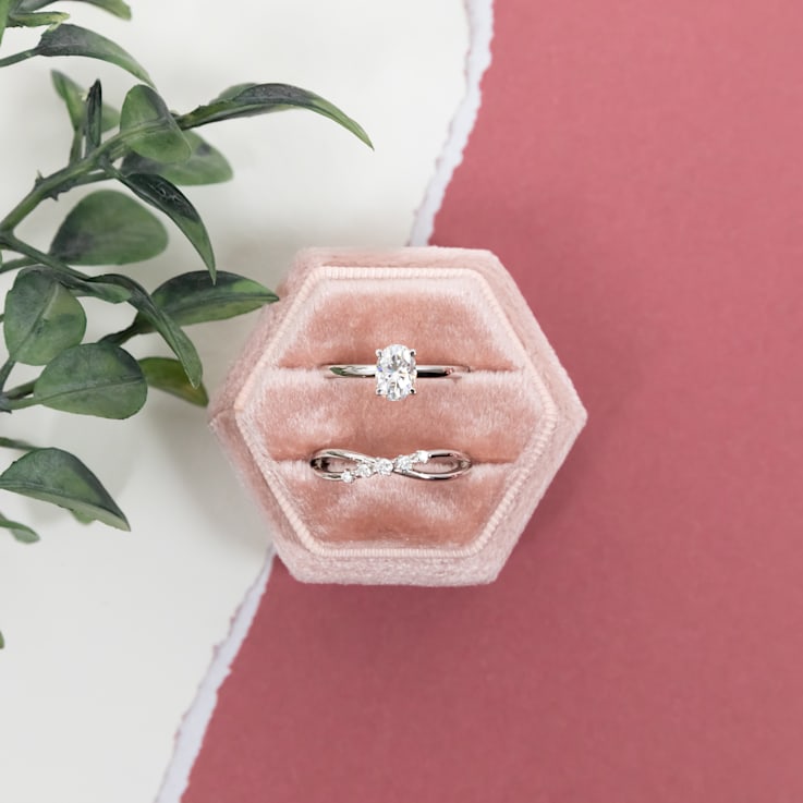 4-1/2 CT DEW Created Moissanite Solitaire Engagement Ring in 10K White Gold