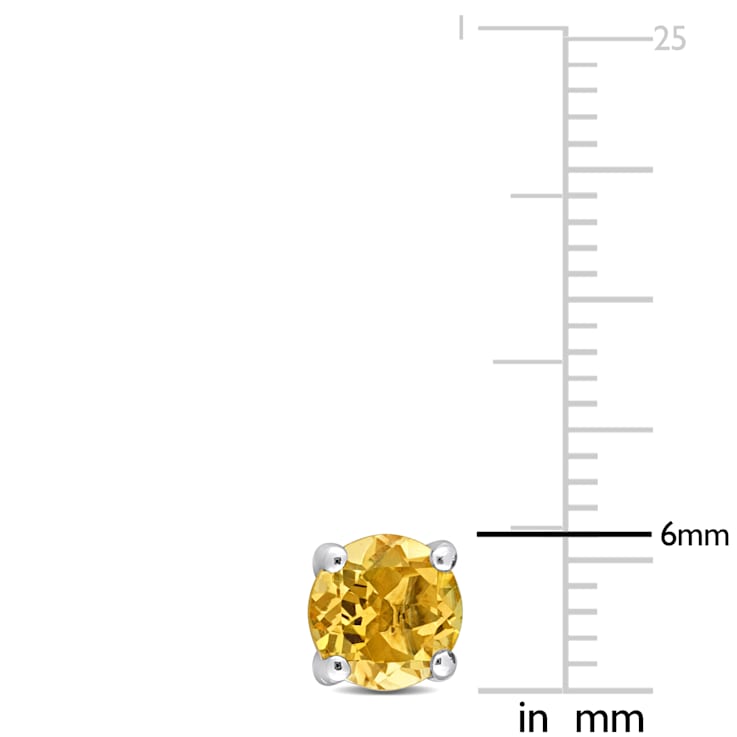 1 1/2 CT TGW Citrine Stud Earrings in Sterling Silver