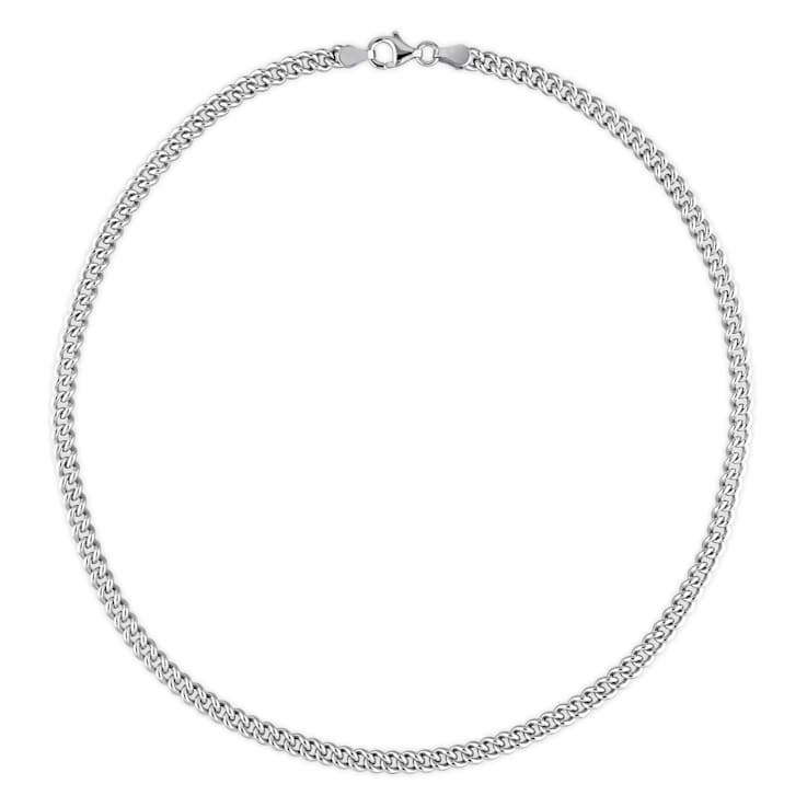4.4MM Curb Link Chain Necklace in Sterling Silver