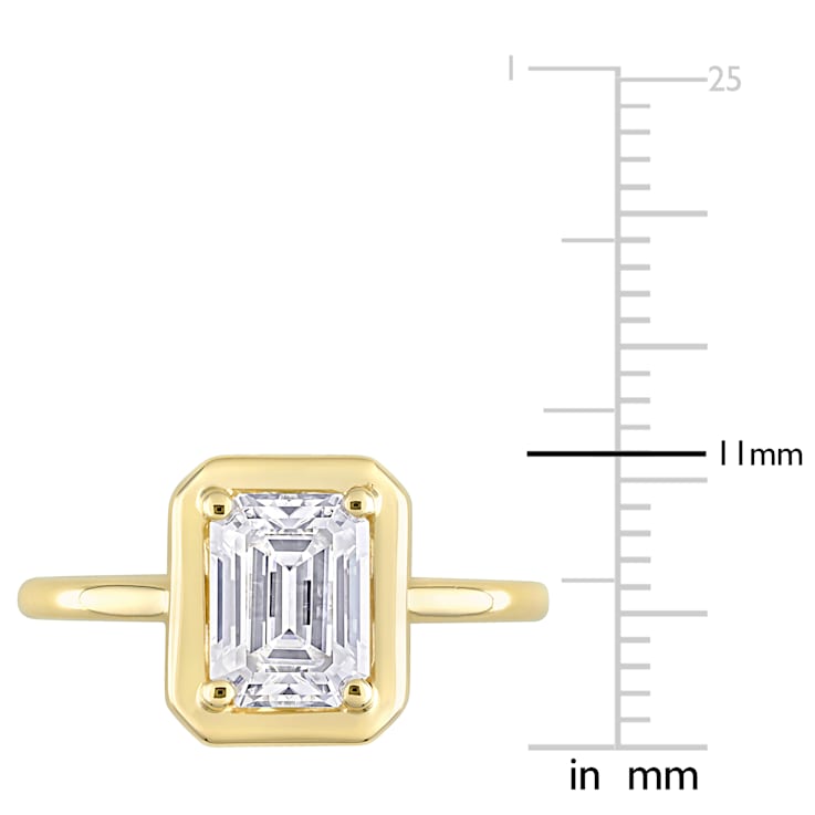 1 3/4 CT DEW Octagon-Shaped Lab Created Moissanite Engagement Ring in
10K Yellow Gold