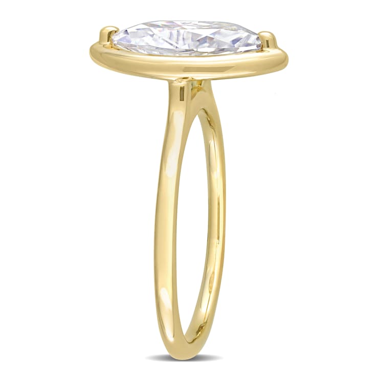 1 1/2 CT DEW Marquise-Shaped Lab Created Moissanite Engagement Ring in
10K Yellow Gold