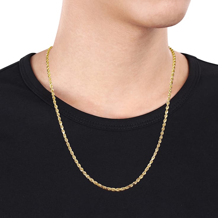 Mens gold rope chain 22 inch 2025