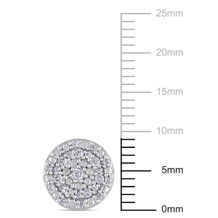 1/4 CT TW Double Halo Diamond Stud Earrings in 10k White Gold