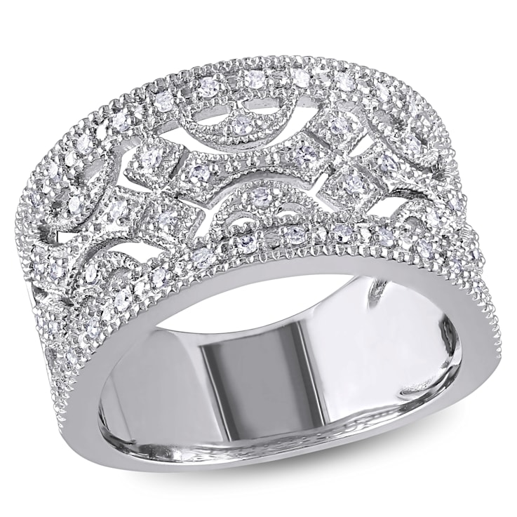 1/4 CT TW Diamond Vintage Ring in Sterling Silver
