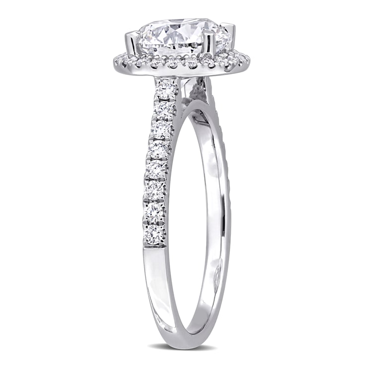 2 3/8 CT TW Lab-Grown Diamond Halo Engagement Ring in 14K White Gold
