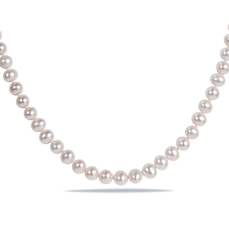 6.5 - 7 MM Cultured Freshwater Pearl 16" Strand with Sterling
Silver Clasp