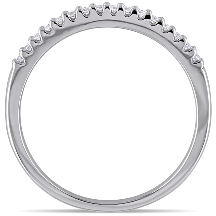1/7 CT TW Diamond Anniversary Style Band Ring in Sterling Silver