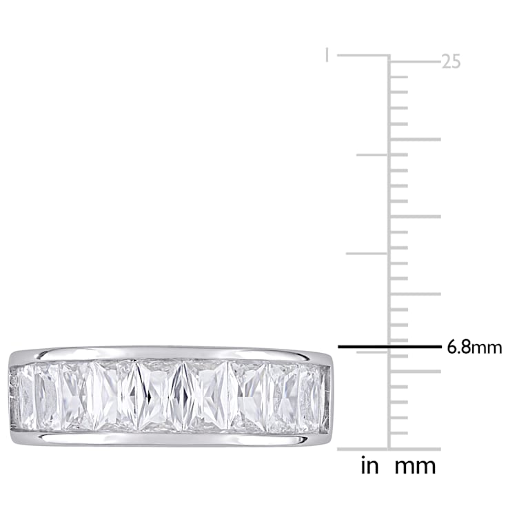 2 3/4 CT TGW Created White Sapphire Semi-Eternity Anniversary Band in
Sterling Silver