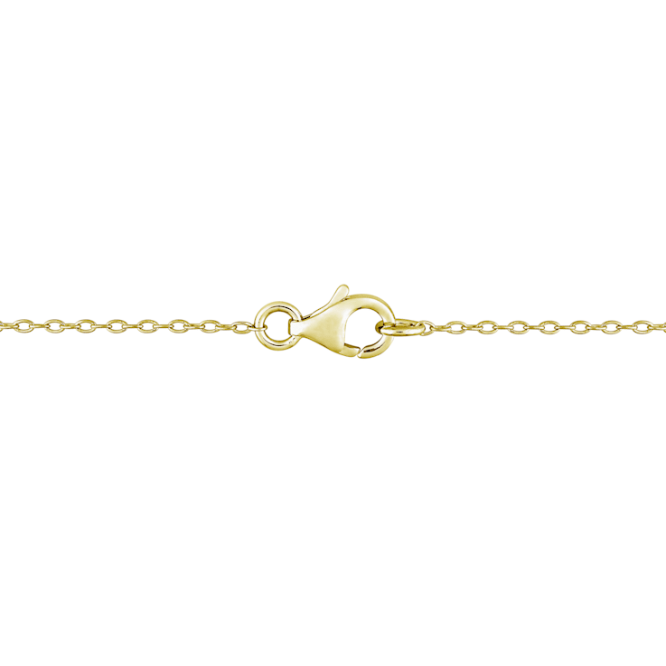 1 7/8 CT TGW Created White Sapphire Halo Necklace in Yellow Plated
Sterling Silver