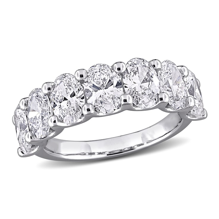 3 1/2 CT TW Lab-Grown Diamond Semi-Eternity Ring in 14K White Gold