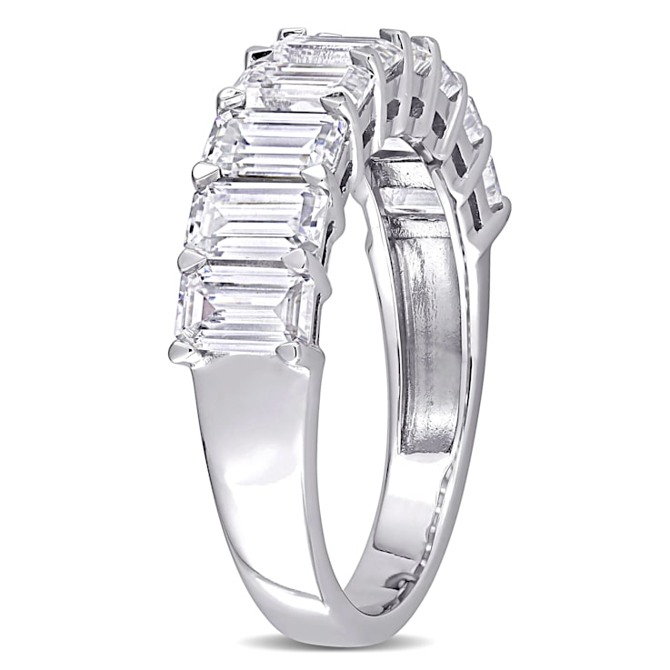 2-3/4 CT DEW Created Moissanite Semi Eternity Ring in 10K White Gold