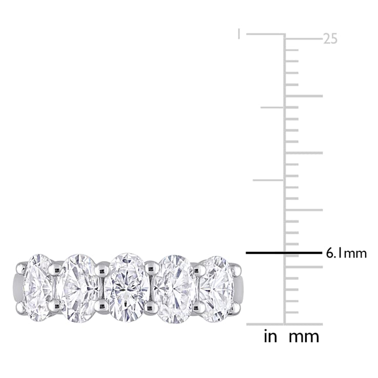 2-1/2 CT DEW Created Moissanite Semi Eternity Ring in 10K White Gold