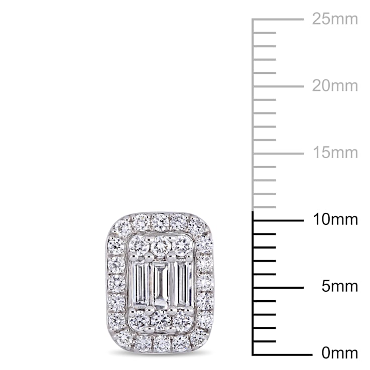 3/4 CT TW Diamond Stud Earrings in 14k White Gold