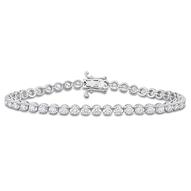 3 3/4 CT TW Lab-Grown Diamond Tennis Bracelet in 14K White Gold