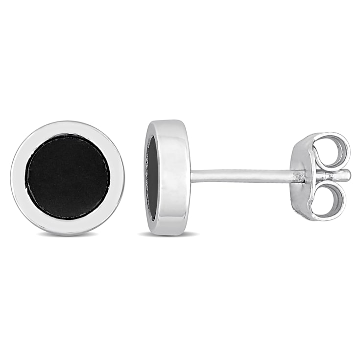 5/8 CT TGW Hematite Stud Earrings in Sterling Silver
