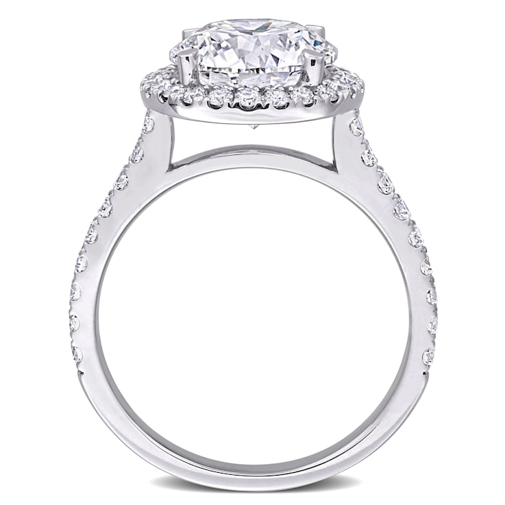 3 5/8 CT TW Lab-Grown Diamond Halo Engagement Ring in 14K White Gold