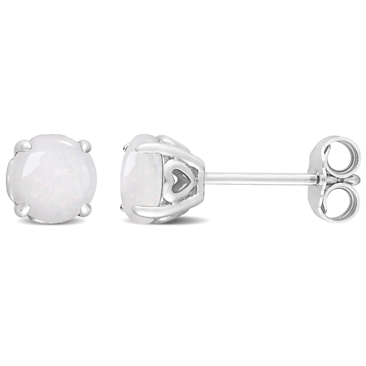 1 1/10 CT TGW Opal Stud Earrings in Sterling Silver