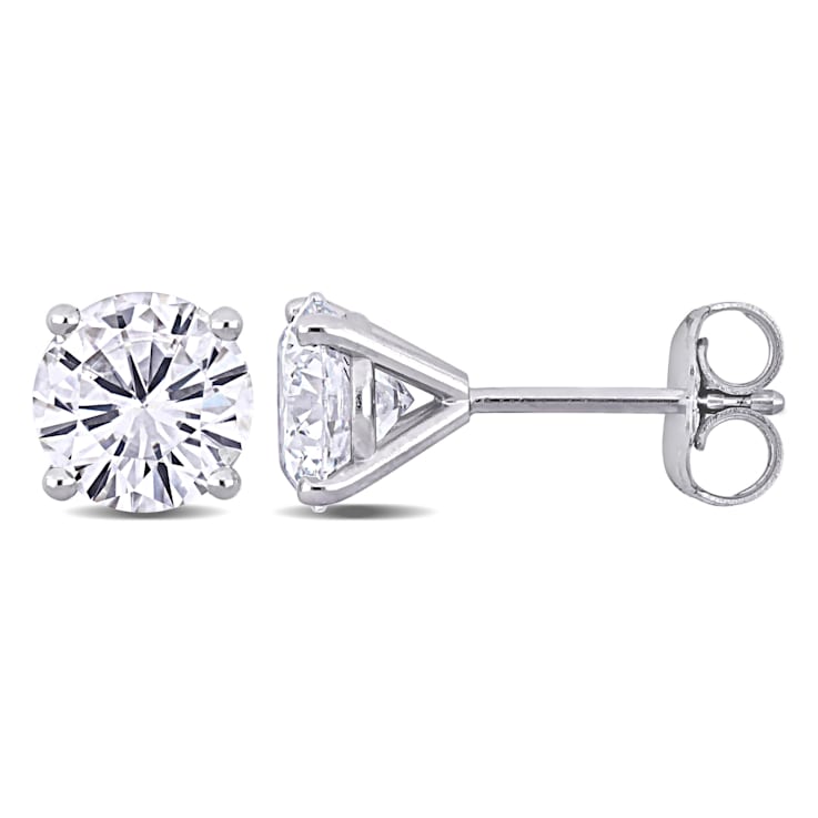 2 CT TW Lab-Grown Diamond Stud Earrings in 14K White Gold (IGI Certified)