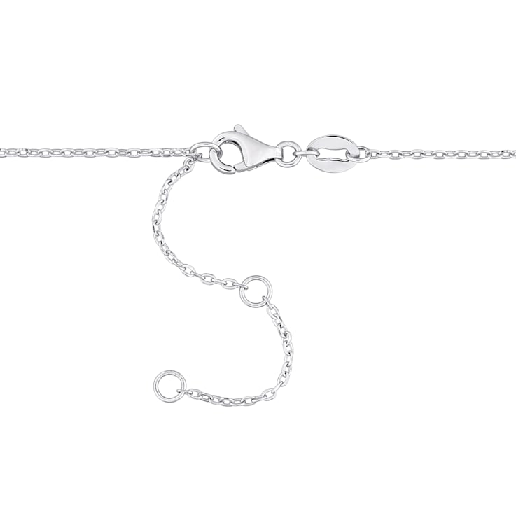 1 CT TGW Aquamarine Bead Necklace in Sterling Silver
