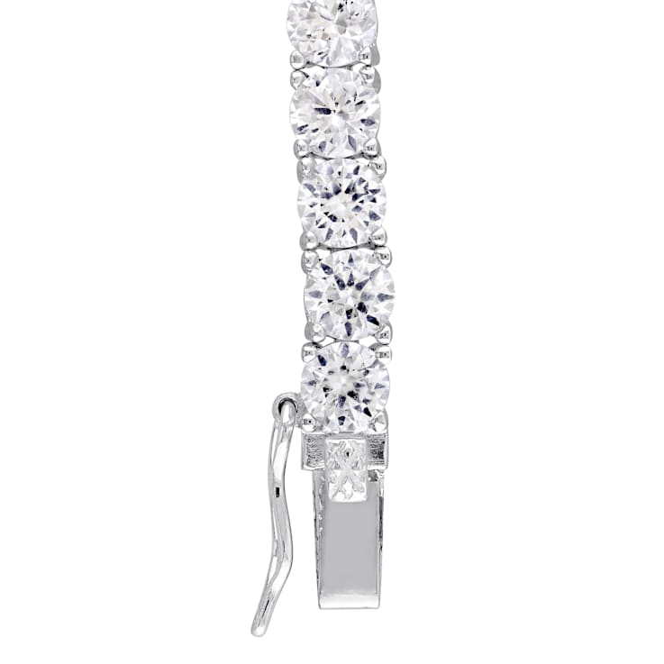 14 1/4 CT TGW Created White Sapphire Bracelet in Sterling Silver