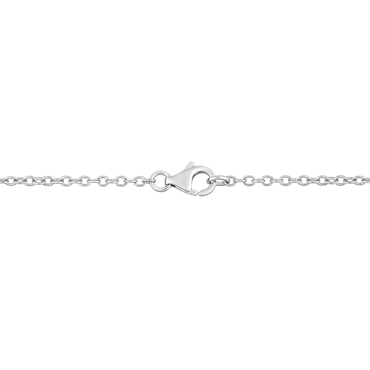 2 3/4 CT TGW Created Moissanite Graduated Necklace in Sterling Silver