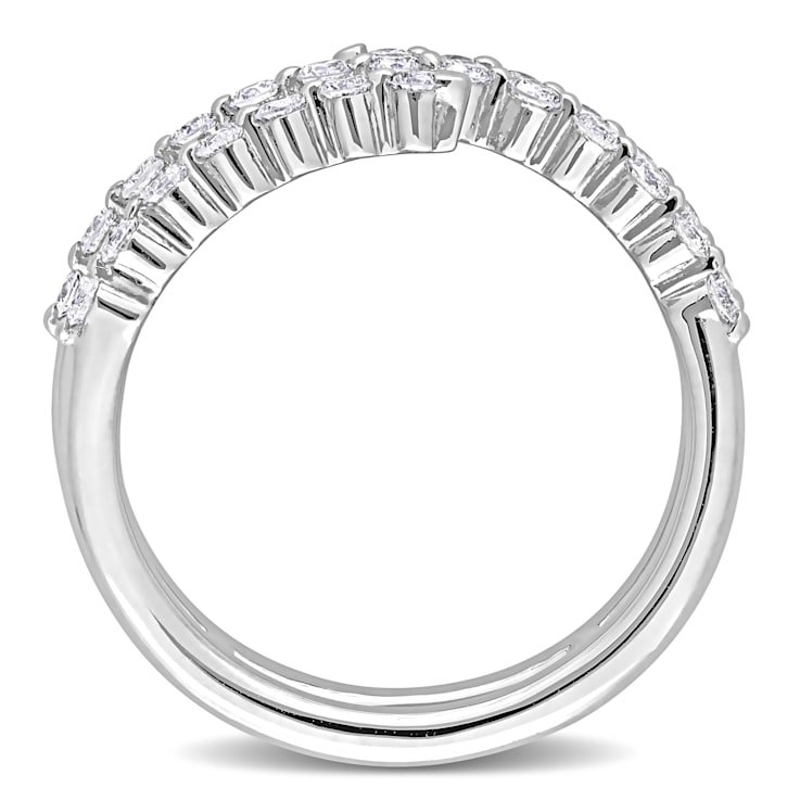 1/2 CT TW Diamond Coil Ring in Platinum
