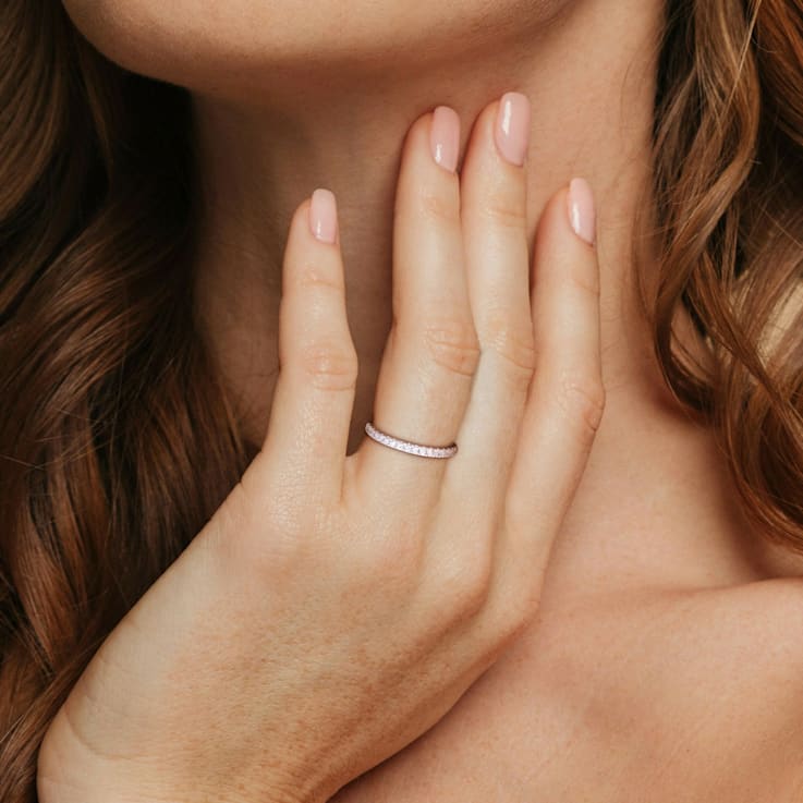 1/3 CT TW Lab-Grown Diamond Anniversary Ring in 14K White Gold