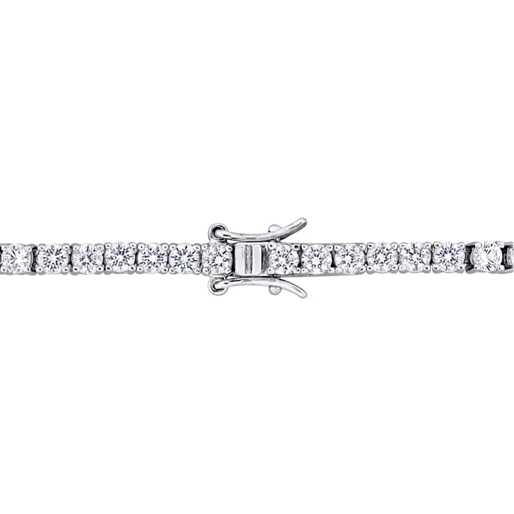 8 1/4 CT TGW Created White Sapphire Tennis Bracelet in Sterling Silver