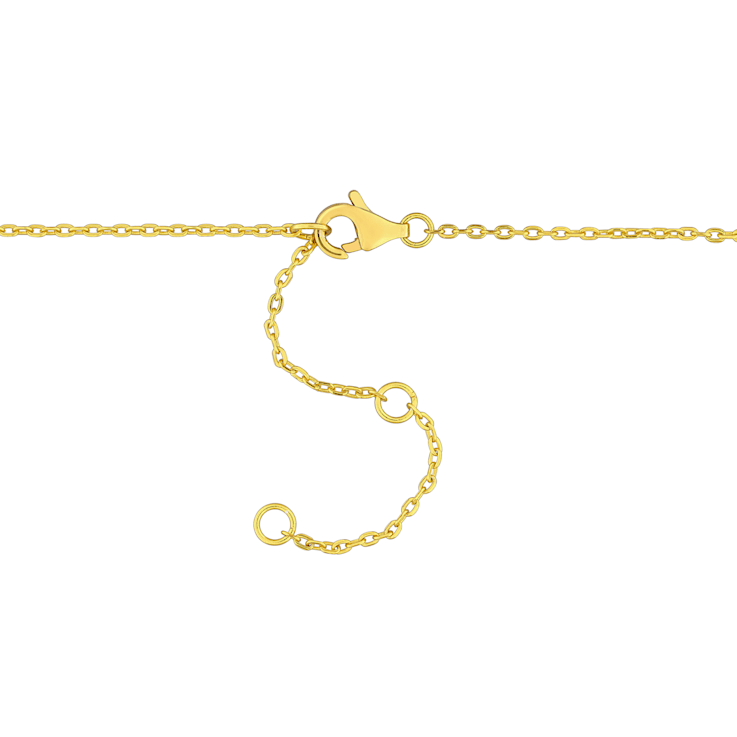 7/8 CT TGW Citrine Bead Bar Bracelet in Yellow Plated Sterling Silver