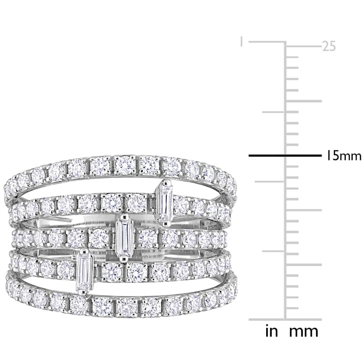2 CT TW Diamond Split Shank Ring in 14K White Gold