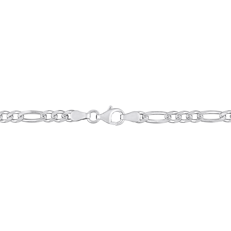 3.8MM Figaro Chain Necklace in Sterling Silver