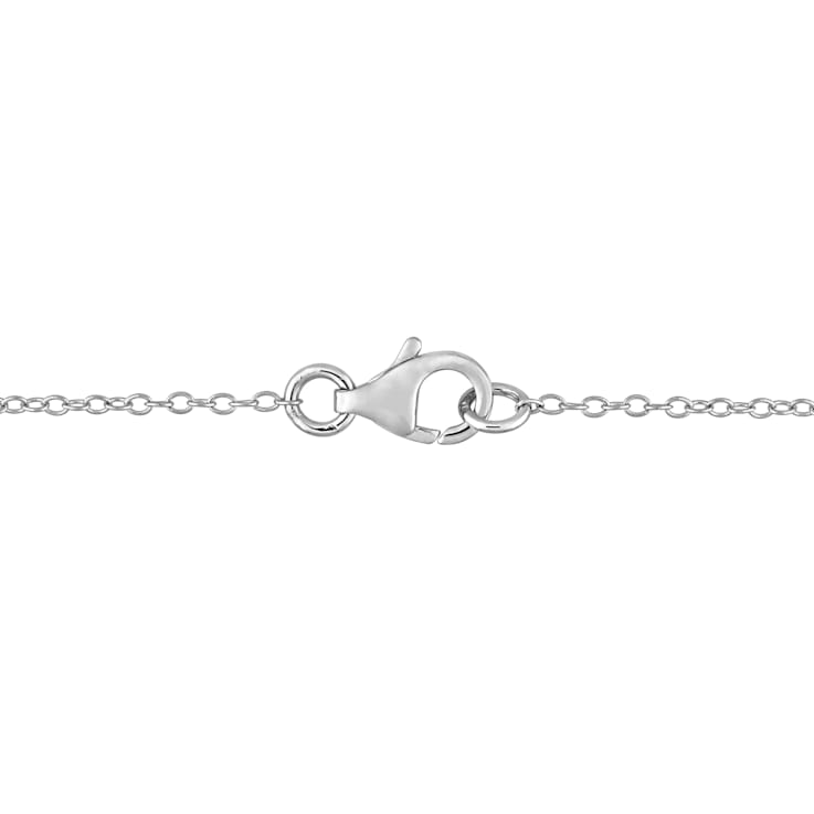 1 1/2 CT DEW Created Moissanite Teardrop Halo Necklace in Sterling Silver