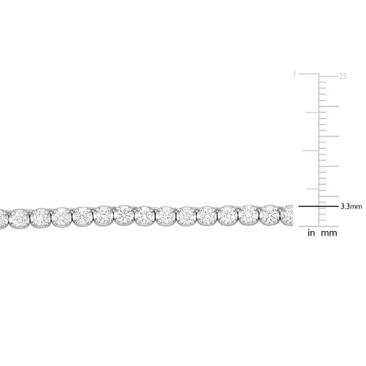 7ctw Lab-Grown Diamond Tennis Necklace in 14K White Gold