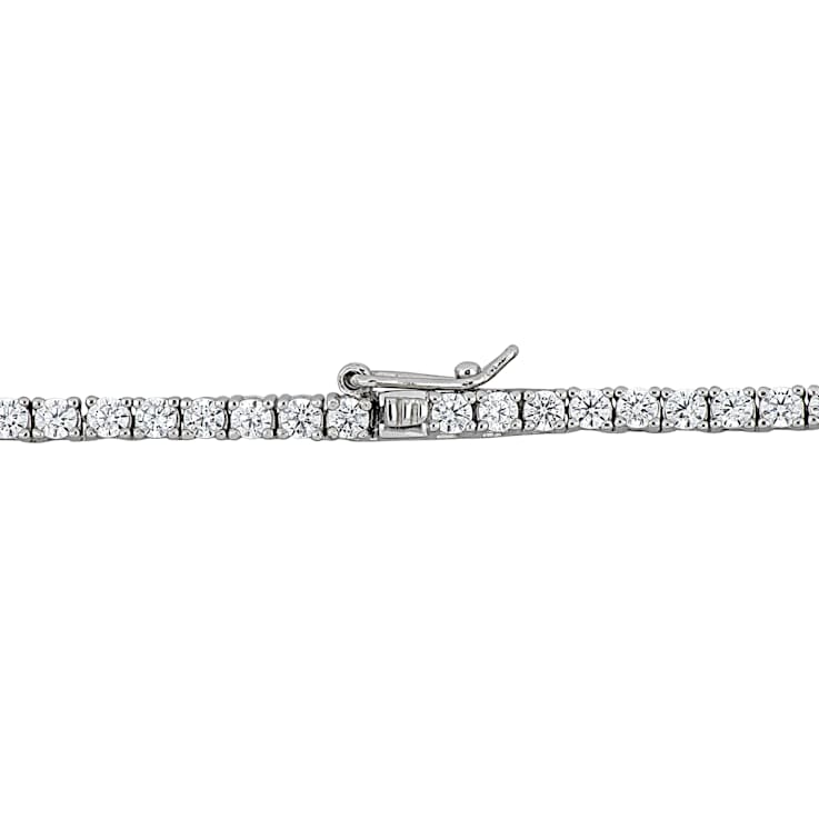32 1/3 CT TGW Cubic Zirconia Tennis Necklace in Sterling Silver