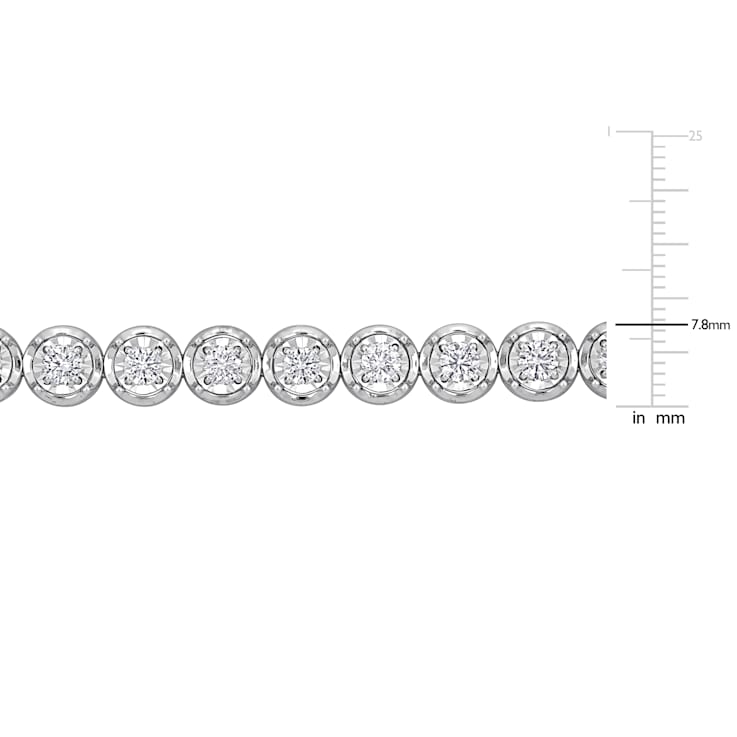 4 4/5 CT TW Lab-Grown Diamond Tennis Bracelet in 14K White Gold