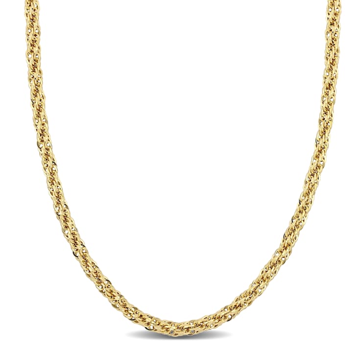 4mm Infinity Rope Chain Necklace in 14k Yellow Gold, 20 in